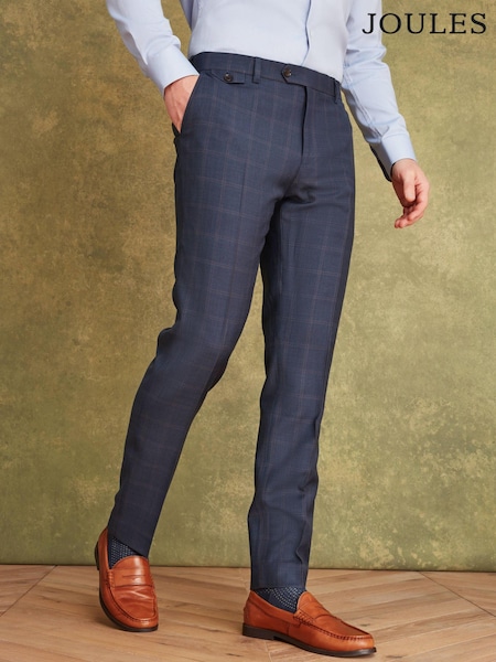 Joules Navy/Rust Slim Fit Wool Suit: Trousers (450679) | € 31