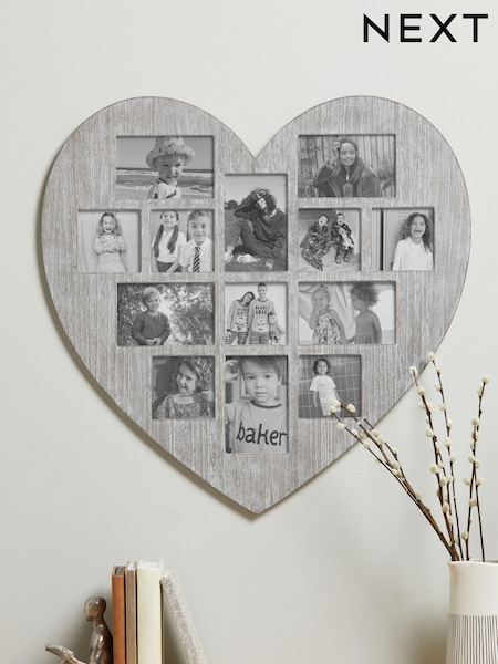 Grey Heart Shaped Collage Picture Frame (450855) | €59