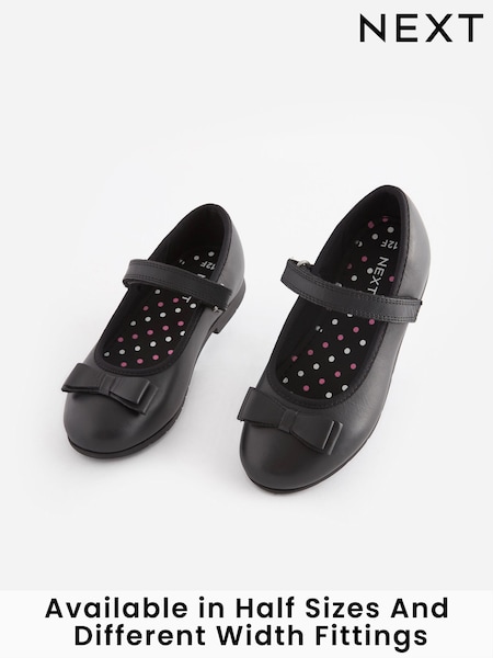 שחור בגימור מט - School Leather Bow Mary Jane Shoes (451566) | ‏109‏₪ - ‏147‏ ₪