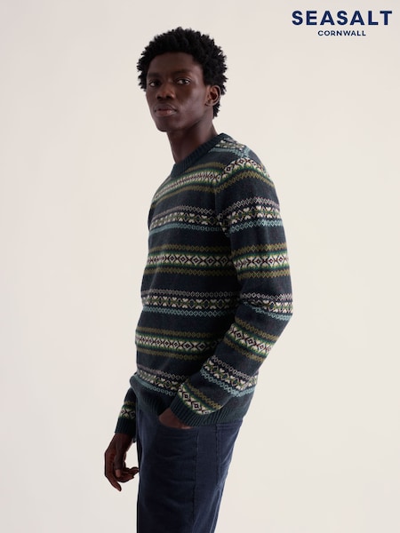 Blue - Regular Seasalt Cornwall Carracks Jumper