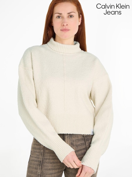 Calvin Klein Jeans Cream High Neck Sweater (451754) | €46