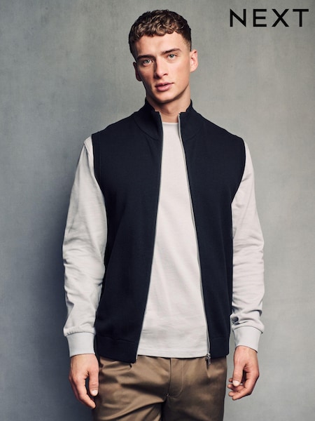 Black Knitted 100% Cotton Gilet (451848) | €7