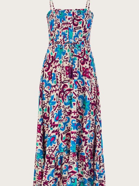 Monsoon Blue Fire Flower Ikat Cami Dress (452209) | €47.50