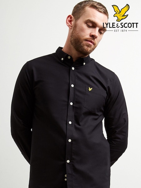 Lyle & Scott Black Cotton Oxford Shirt (453737) | €82 - €86