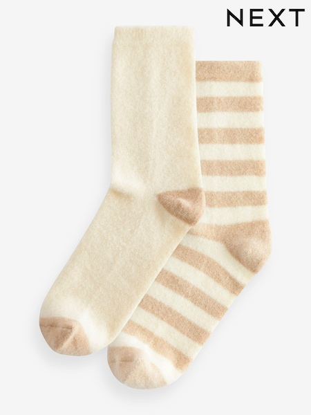 Neutral Cosy Socks 2 Pack (453833) | 28 QAR