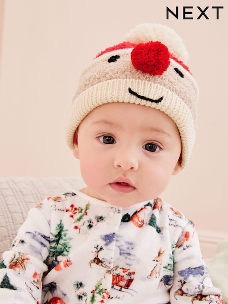 rdeča - Santa Knitted Baby Pom Hat (0mths-2yrs) (454397) | € 6