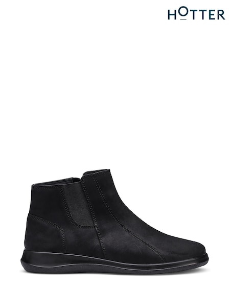 Black - Hotter Alderley Zip Ankle Boots