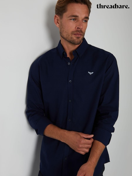 Threadbare Navy Oxford Long Sleeve Shirt (455552) | €34
