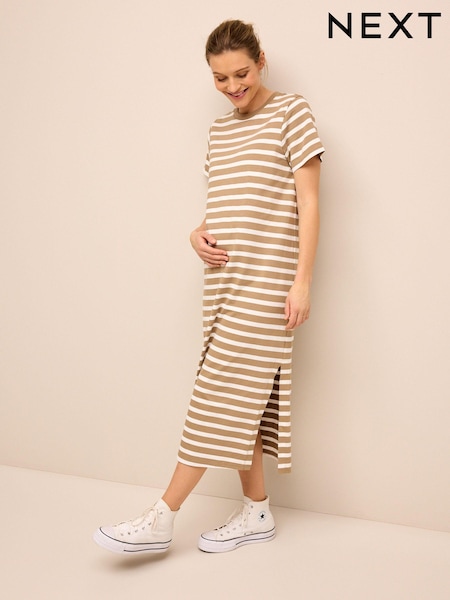 Neutrale Farbe - Maternity Stripe T-Shirt Dress (455648) | 13 €