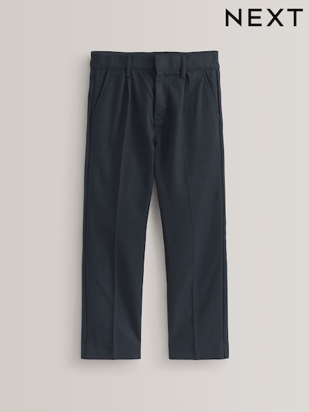 Navy Regular Waist School Pleat Front Trousers (3-17yrs) (455936) | €11 - €22