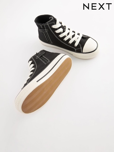 Black Hitop Lace Up Trainers (455986) | AED67 - AED92