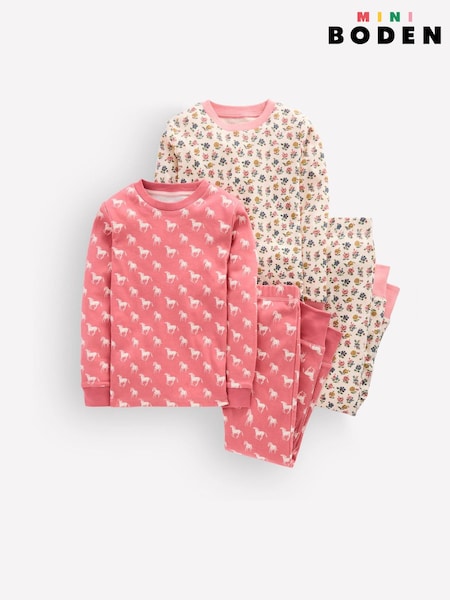 Pink - Boden Snug Pyjamas 2 Pack
