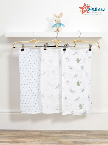 Rainbow Designs Blue Peter Rabbit Muslin 100% Cotton Set (456472) | €24.50