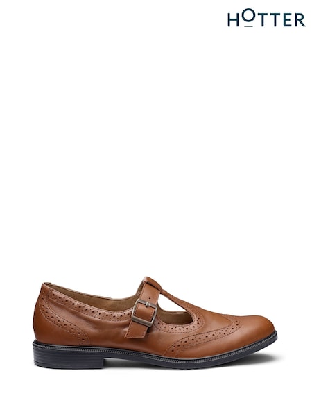 Brown - Hotter Wide Fit Lumen Buckle Full Shoes