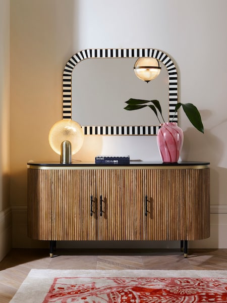 Rockett St George Mango Wood Ribbed Large Sideboard (456550) | €1,385