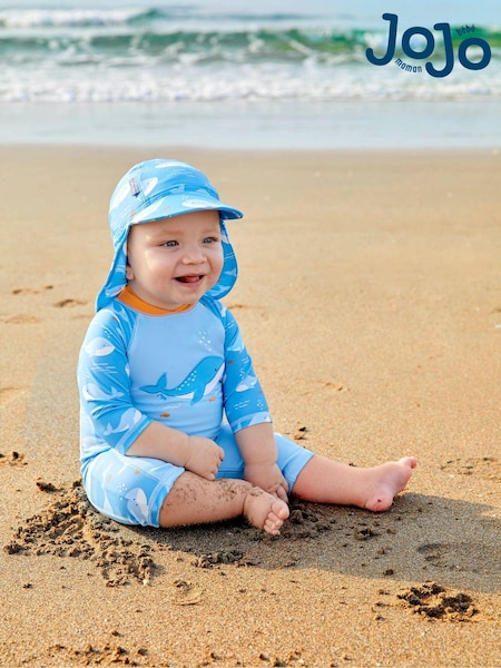 أزرق حوت - JoJo Maman Bébé UPF 50 1-Piece Sun Protection Suit (456604) | ‏140 د.إ.‏