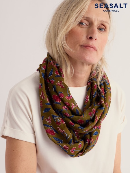 Grön - Seasalt Cornwall Pentillie Snood Halsduk