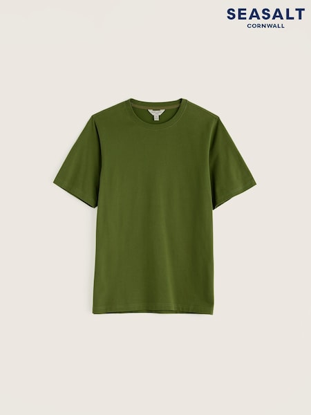 Green - Regular Seasalt Cornwall Merthen Cotton T-shirt