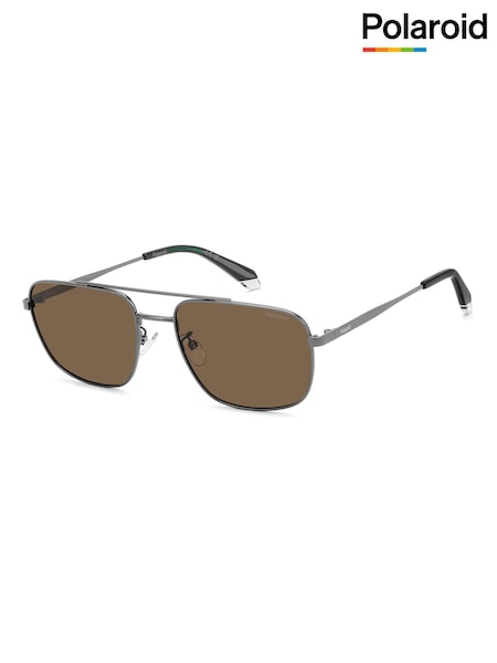 Grey - Polaroid Navigator Sunglasses