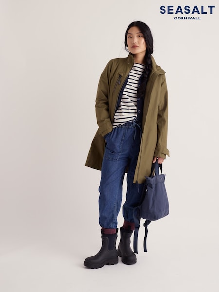Khaki Green - Seasalt Cornwall Coverack Waterproof Coat
