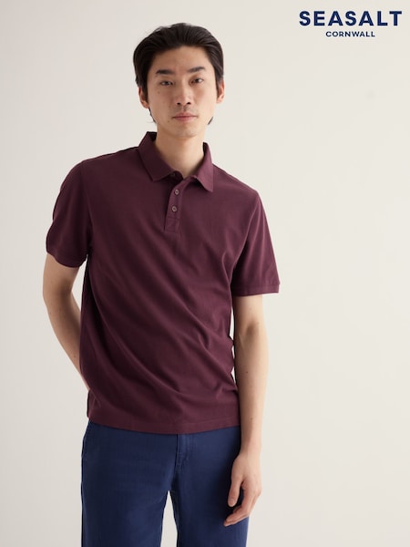 Brown - Regular Seasalt Cornwall Balefire Polo Shirt
