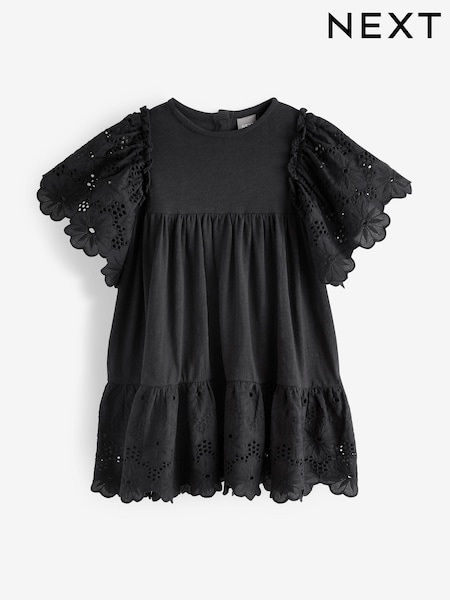 Black Broderie Dress (3mths-7yrs) (457446) | €10 - €12.50