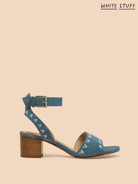 White Stuff Blue Ivy Suede Heel Sandals (457468) | €43.50