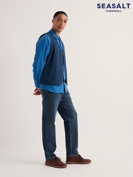 Μπλε - Regular Seasalt Cornwall Tollgate Waistcoat