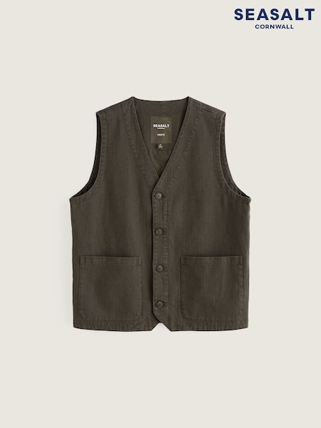 Green - Regular Seasalt Cornwall Tollgate Waistcoat