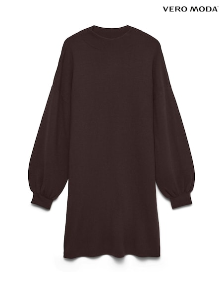 Қоңыр - Vero Moda үлпілдек жеңді жемпір көйлегі