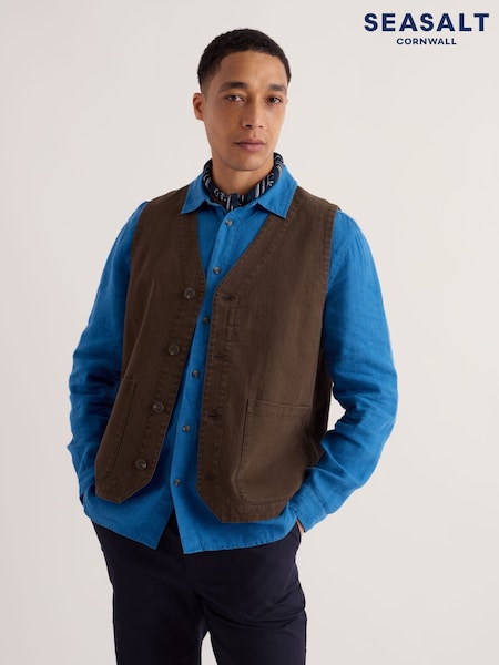 Brown - Regular Seasalt Cornwall Tollgate Waistcoat