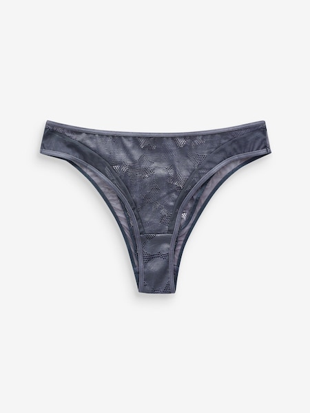 Navy Blue Lace Extra High Leg Knickers (458496) | €6.50