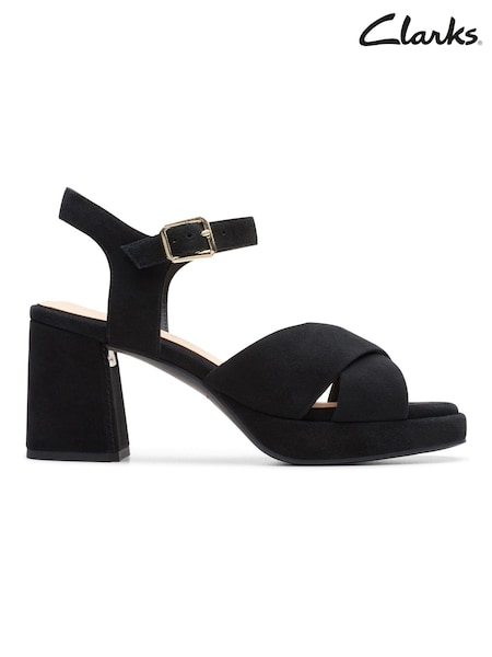 Clarks Black Suede Ritzy 75 Rae Sandals (458868) | € 35