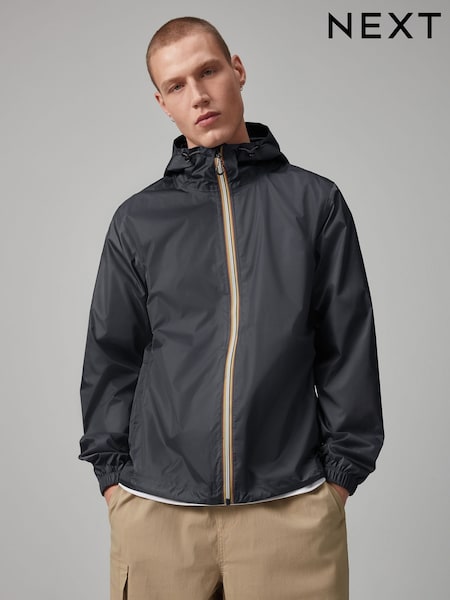 Charcoal Grey Lightweight Waterproof Packable Hooded Jacket (459023) | €6