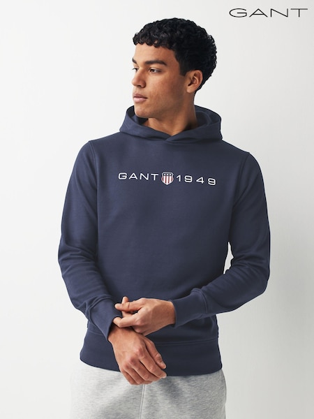 GANT Evening Blue Printed Graphic Hoodie (459338) | €59