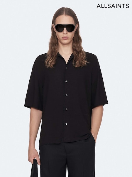 Melns - Regular Allsaints Archer Short Sleeve Shirt