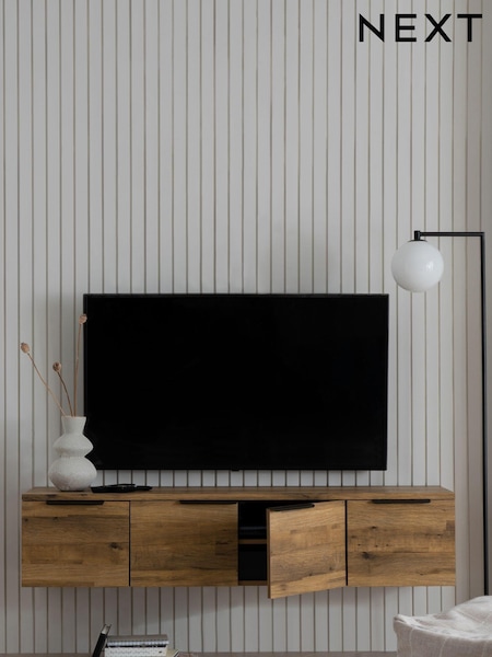 Dark Bronx Oak Effect Wall Mounted TV Unit (459600) | €305