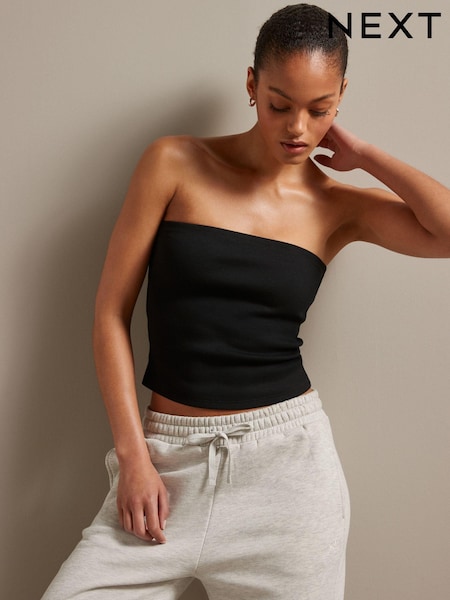 Black Ribbed Bandeau Boobtube (460297) | €3
