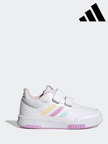 أبيض/وردي/أخضر - Adidas Tensaur Hook And Loop Trainers (460298) | ‏14 د.ك.‏