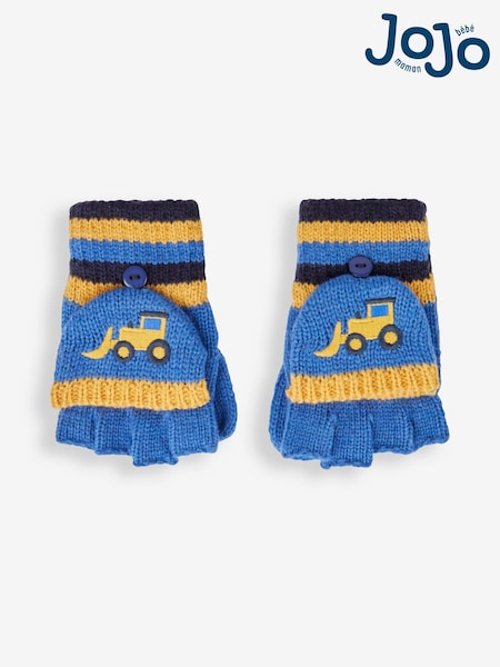 JoJo Maman Bébé Cobalt Digger Embroidered Gloves (460300) | 887 UAH