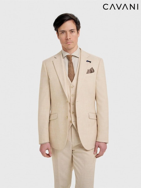كريم - Regular Cavani Malibu Suit Jacket