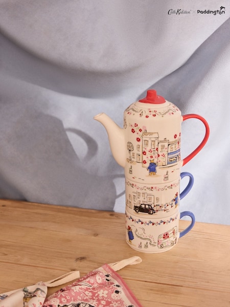 Cath Kidston Multi Paddington Stackable Set of 2 Mugs and Tea Pot (461060) | $60