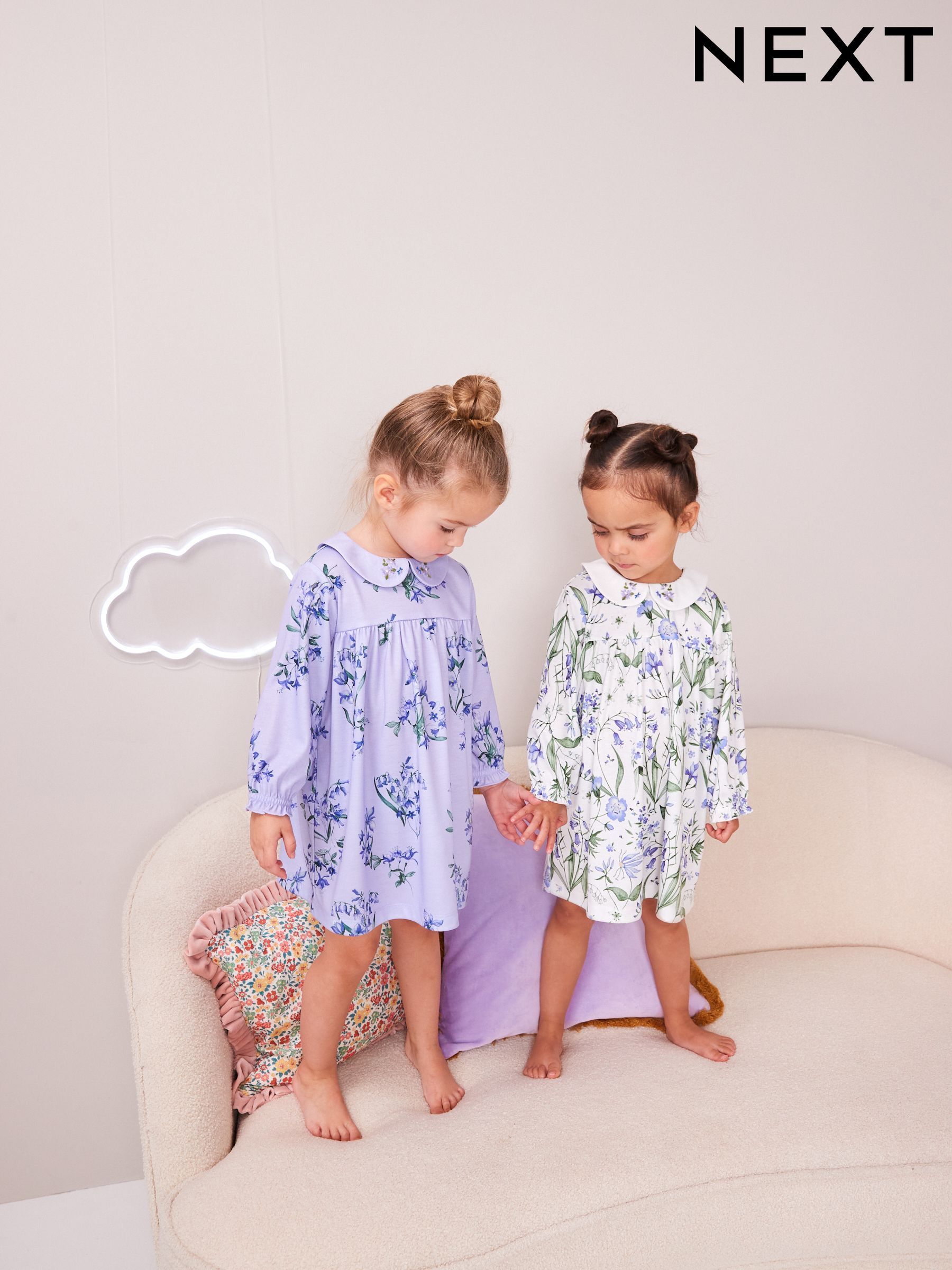 Girls long sleeved nighties on sale