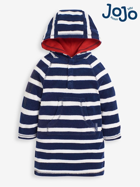 JoJo Maman Bébé Stripe Towelling Hooded Pull On (461334) | €39