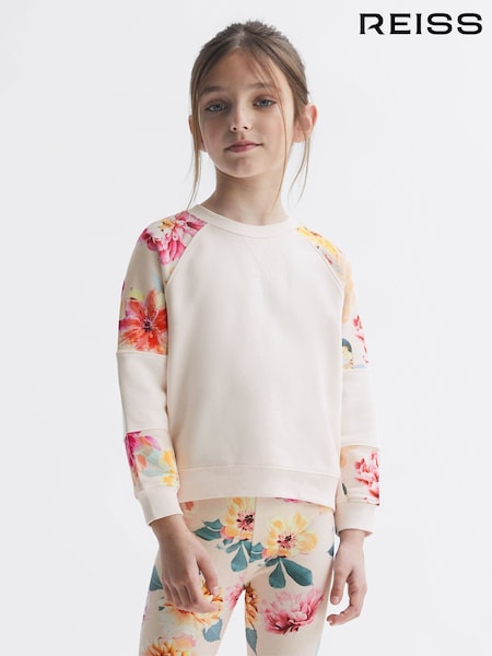 Reiss Brooke Floral Print Cotton Jersey Sweatshirt (462237) | 53 €