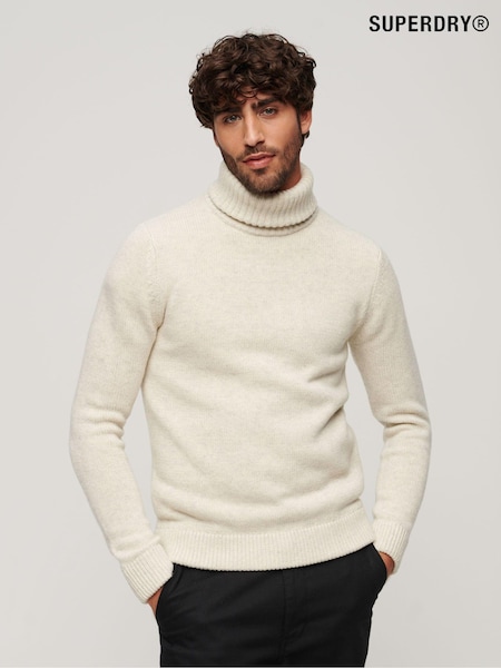 Superdry Cream The Merchant Store Roll Neck Jumper (462265) | 210 QAR