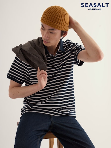 Μπλε - Regular Seasalt Cornwall Balefire Stripe Polo Shirt