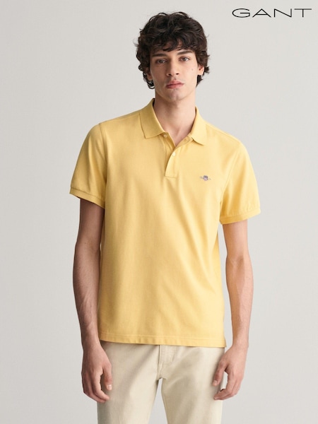 GANT Yellow Regular 100% Cotton Shield Polo Shirt (463116) | €52