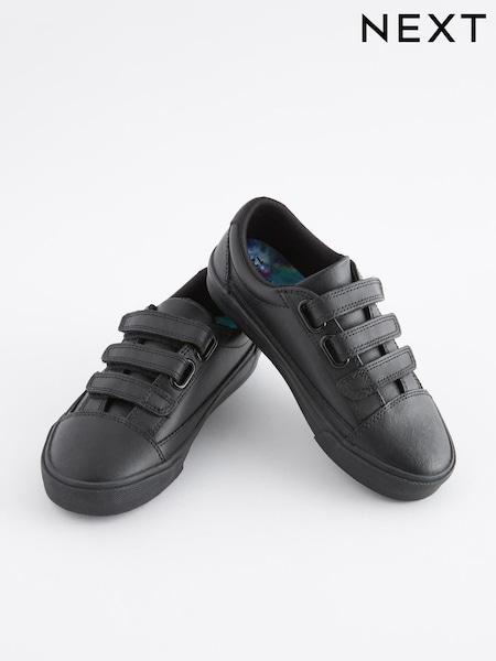 Schwarz - Leather Triple Strap Shoes (463531) | 6 € - 8 €