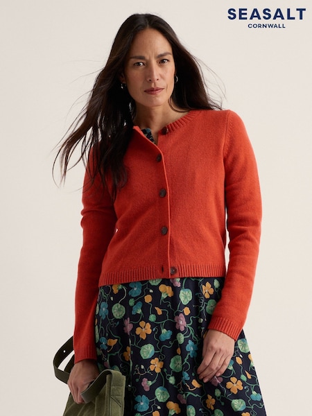 Orange - Seasalt Cornwall Tern Tide Cardigan